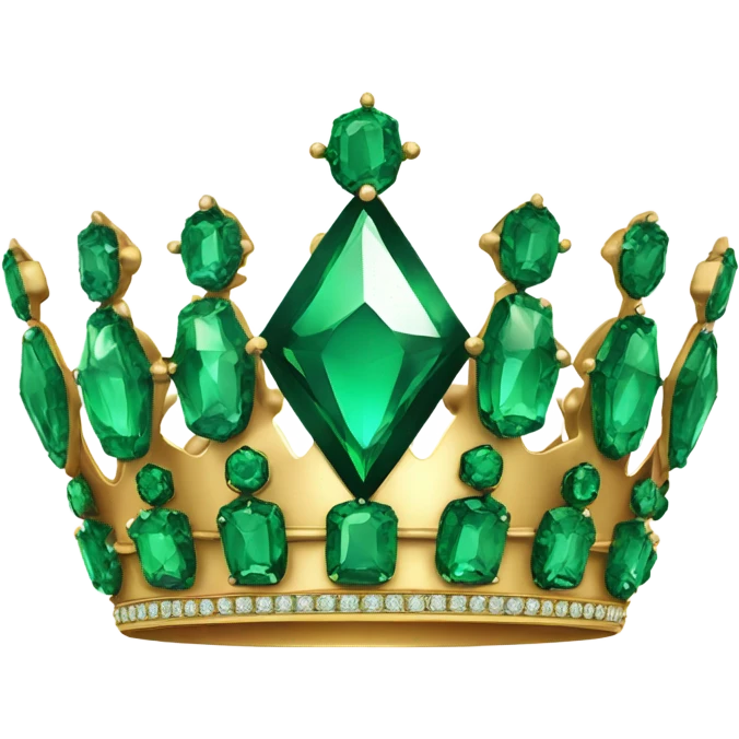 simple emerald king crown emoji