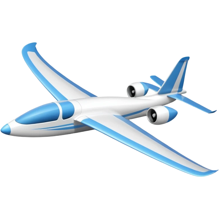 glider, large wingspan, white, 1 seat, no engine emoji