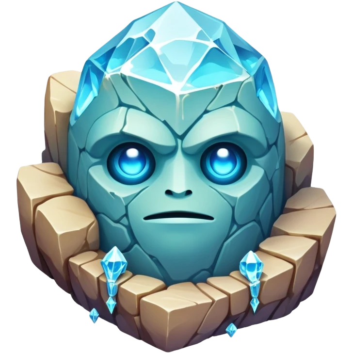 Design a unique elemental sandstone guardian golem creature that combines the crystalline rock golem's defensive fortitude with the spectral water serpent's fluid grace, perhaps creating a being with a segmented stone core that flows like water and channels ghostly aquatic energy through embedded gems. fluorescent bioluminescence between the cracks emoji
