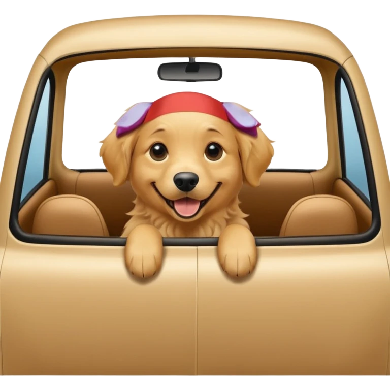 Dog in a car emoji