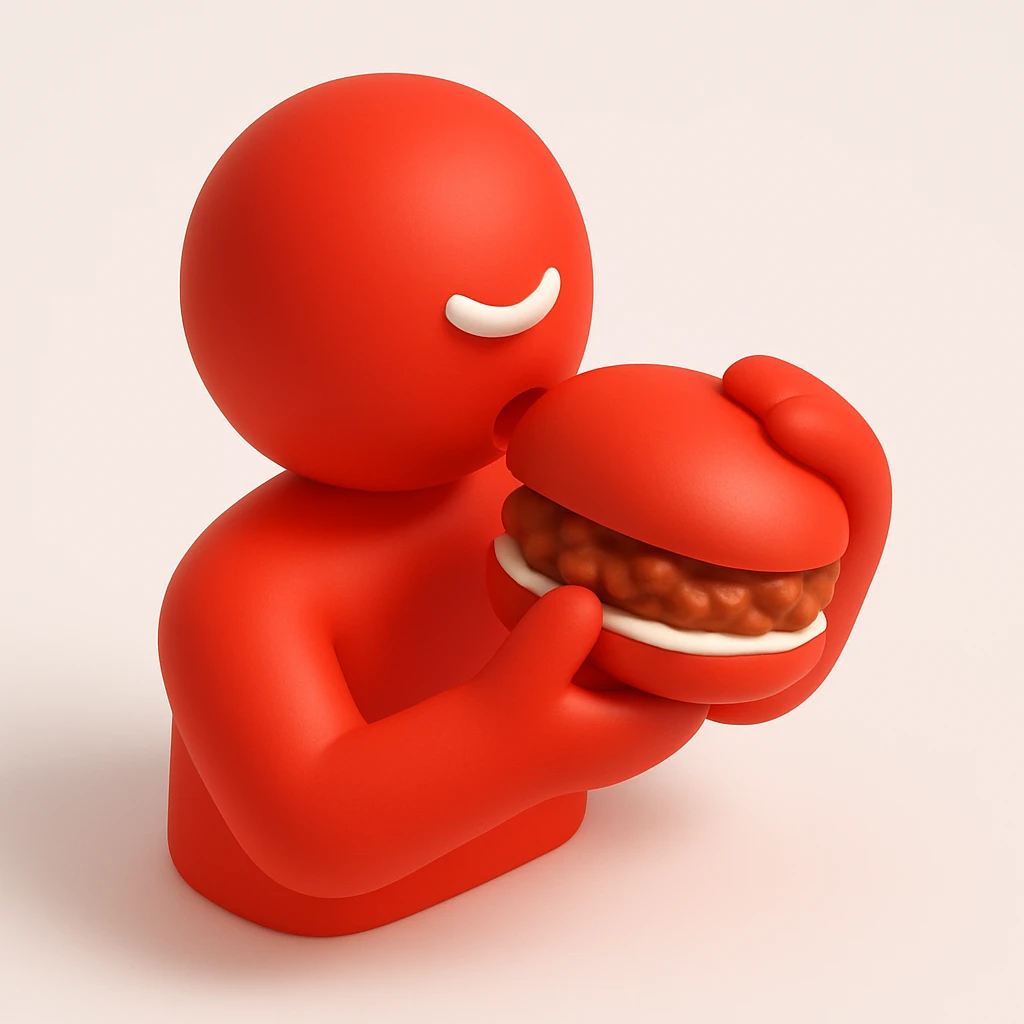 person eating sloppy joe emoji