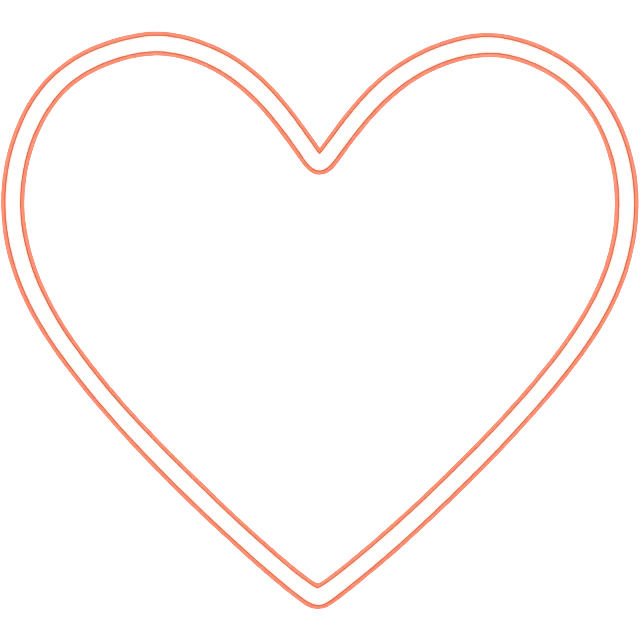 heart with a neon glow emoji