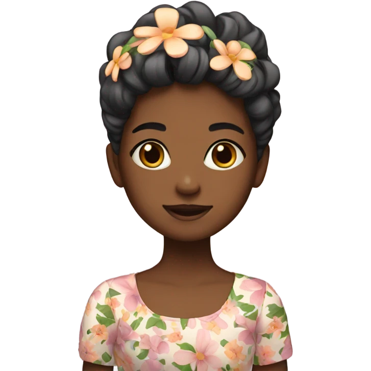 girl in flower dress emoji