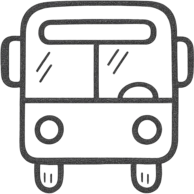 A blue bus emoji