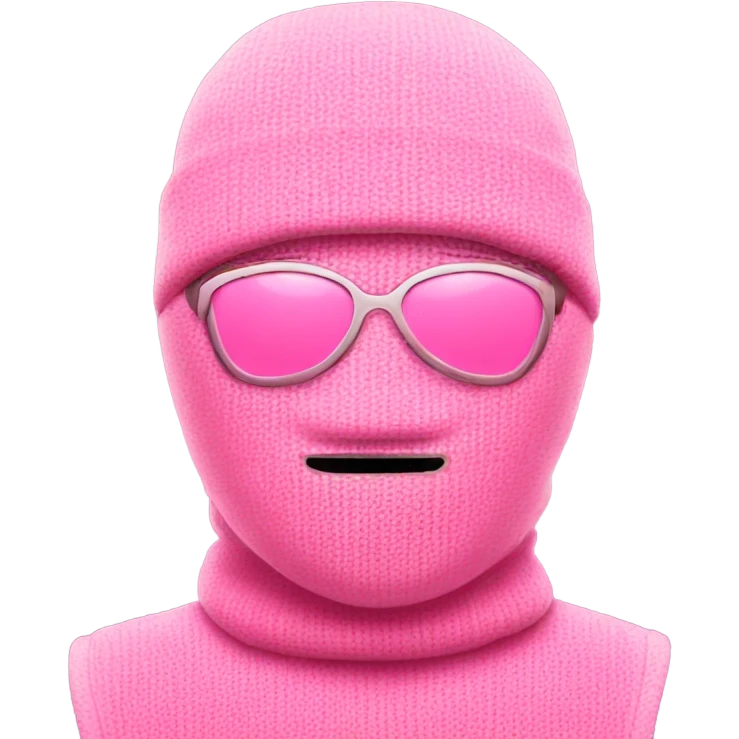 Pink ski mask  emoji