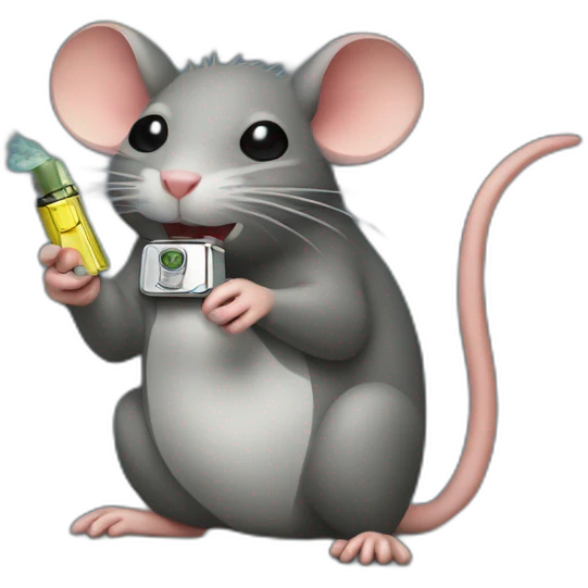 Cannabis rat stealing lighter emoji