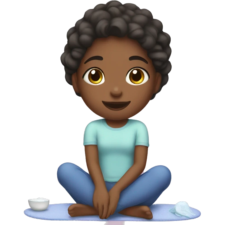 Girl doing self care emoji