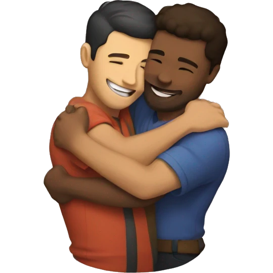 Gay hug emoji