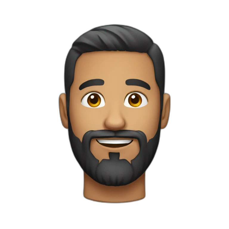 A latin man 30 years old with a beard emoji