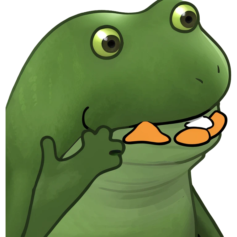 Pepe the frog with ginger hair in a different hairstyle (not a quiff), light skin color, making a pogchamp reaction emoji