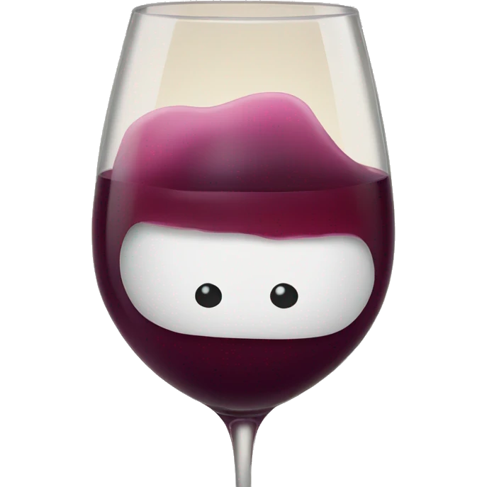 blob peek with wine emoji