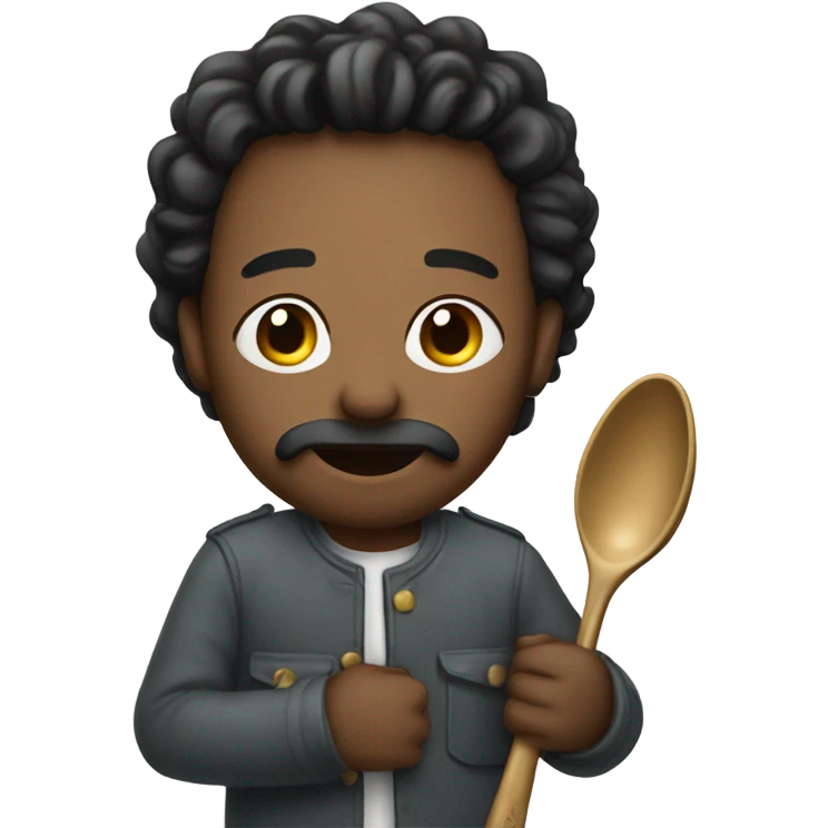 Lee holding a spoon  emoji