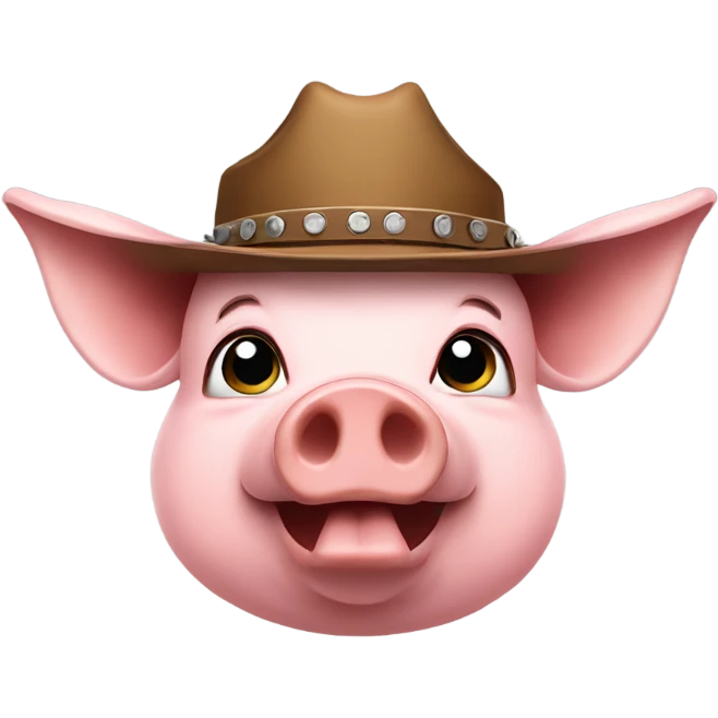 Pig with cowboy hat emoji