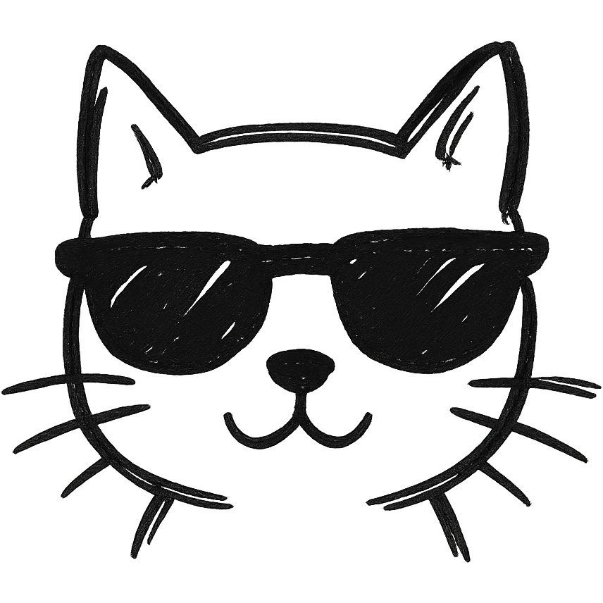 a cat wearing sunglasses emoji