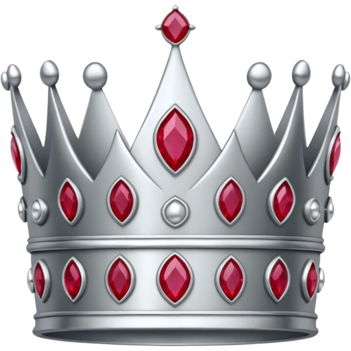 silver feminine crown with rubies emoji