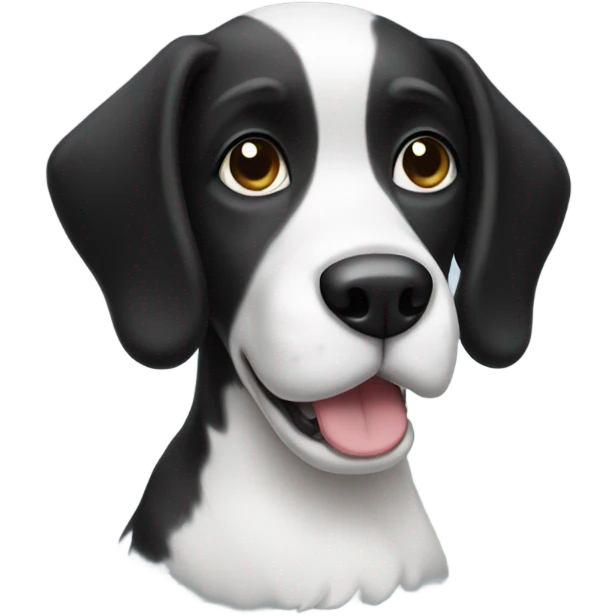 Black and white dog dog emoji