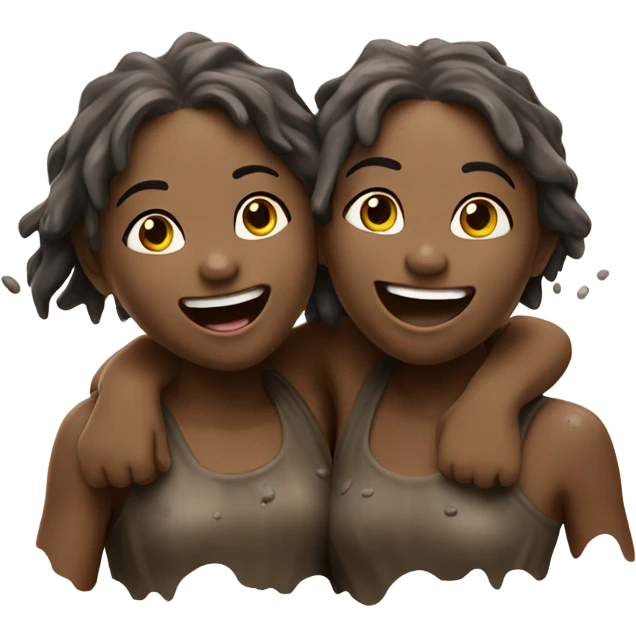 Two muddy girls emoji