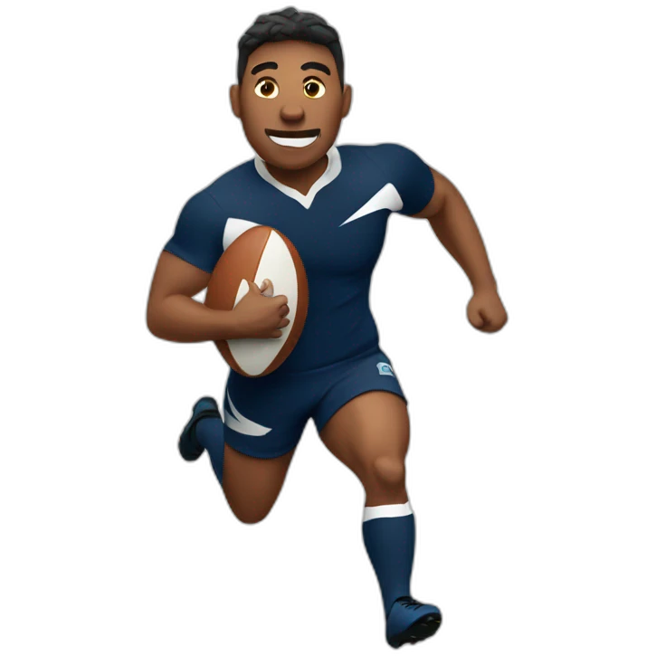 rugby player running emoji