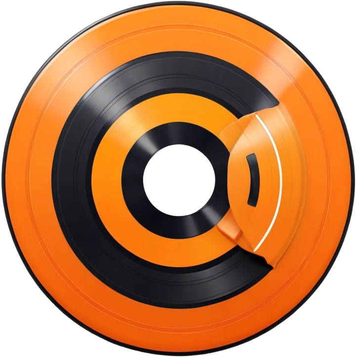  vinyl record orange emoji
