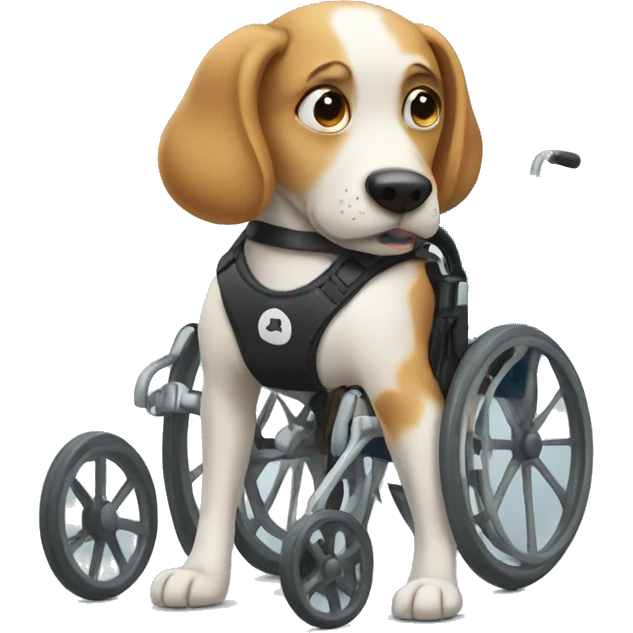 Dog in dog wheelchair emoji