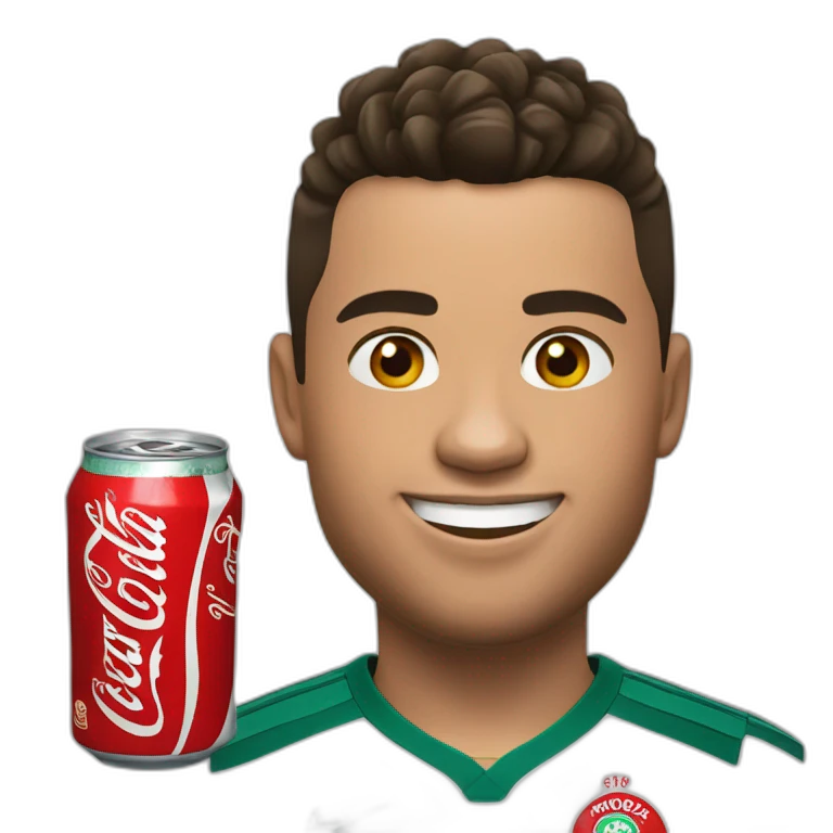 Ronaldo drink coca cola emoji