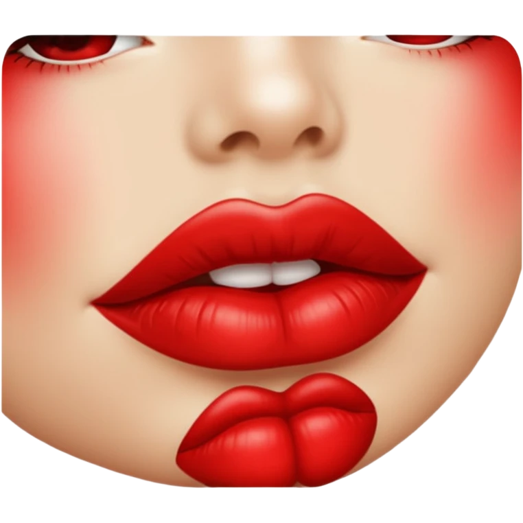 поцелуй губы красные emoji