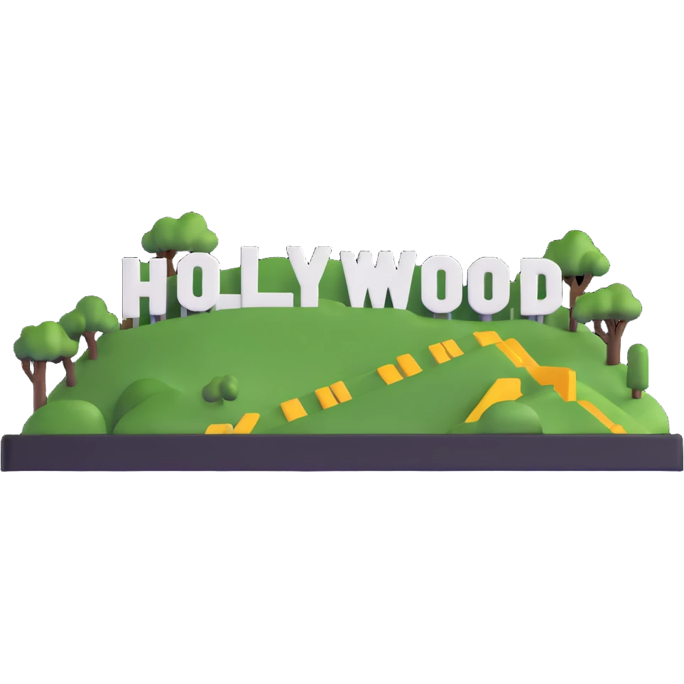 Hollywood sign emoji