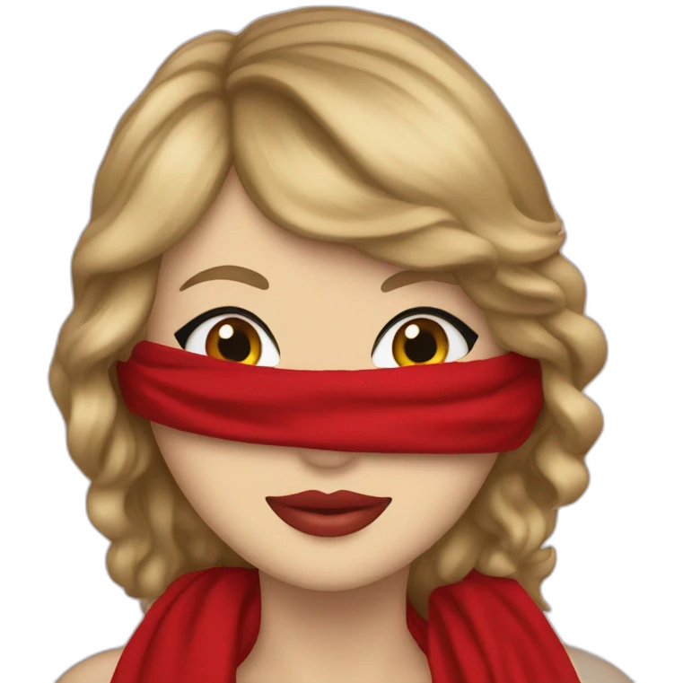 Taylor Swift with red scarf emoji