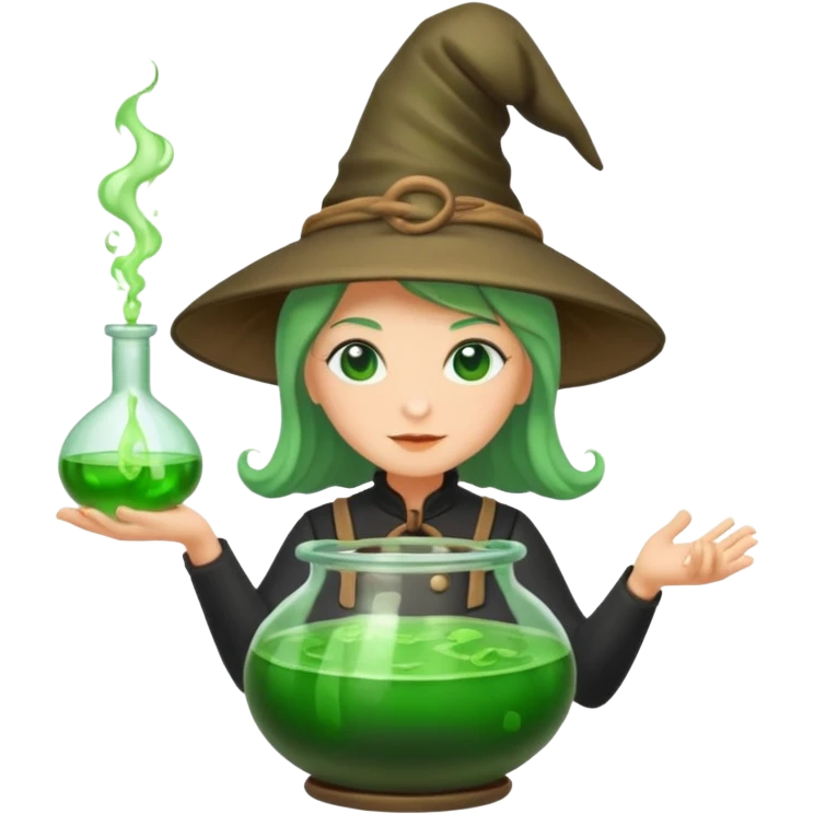 green witch cooking potion emoji