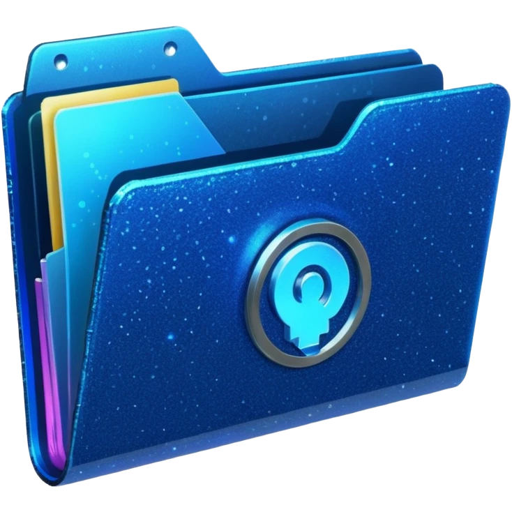 glitter past folder blue cyberpunk emoji