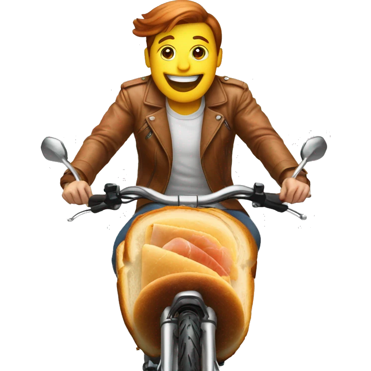 ham sandwich on a bike emoji