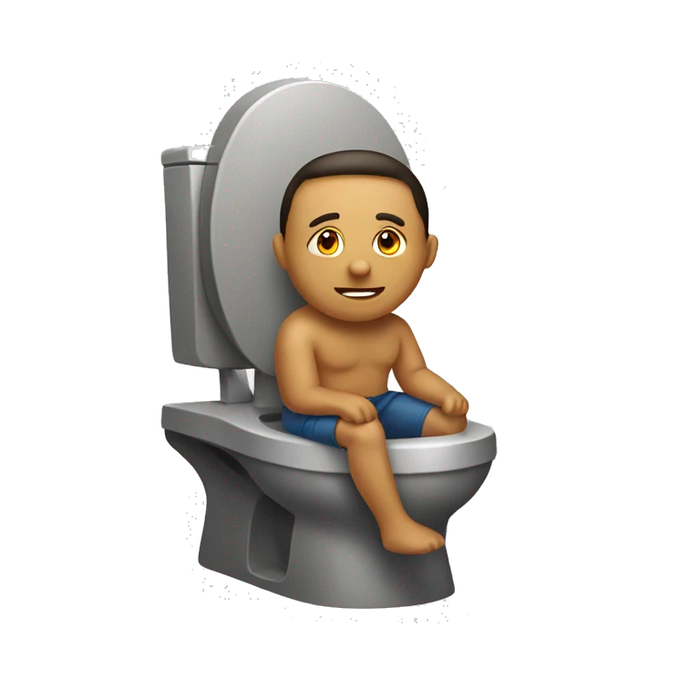 sitting on a squat toilet emoji