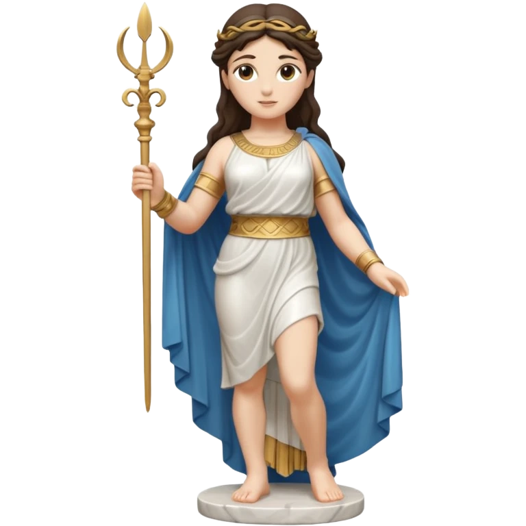 Marble Greek statue of a brunette Greek goddess  emoji