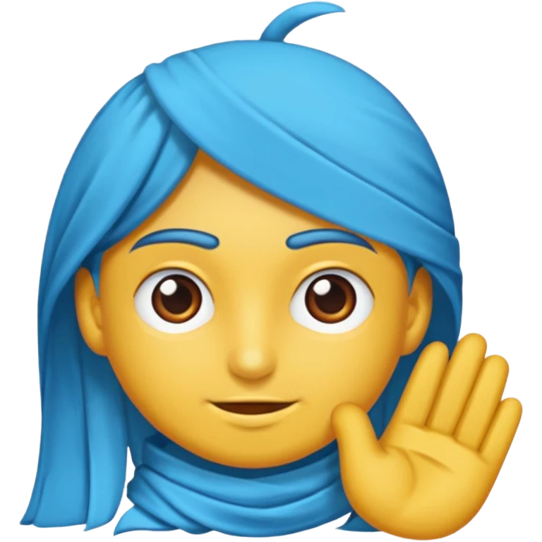 Mavi  ok yuvarlak emoji