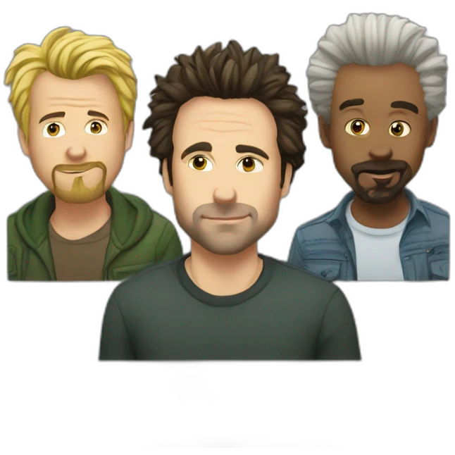 charlie, mac, dennis, and dee from it's always sunny emoji