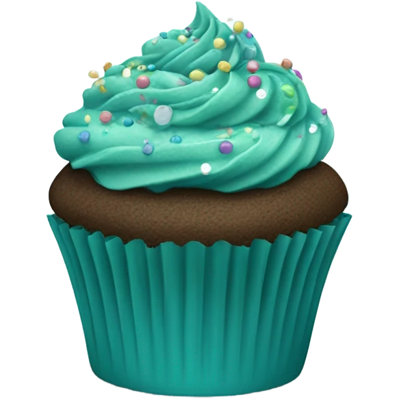 teal cupcake emoji