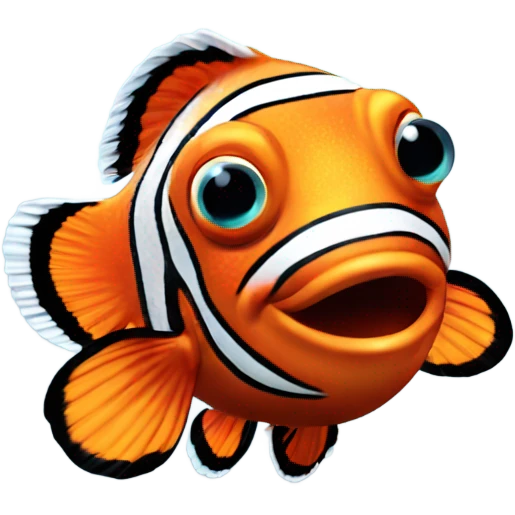 clown fish with bubbles  emoji