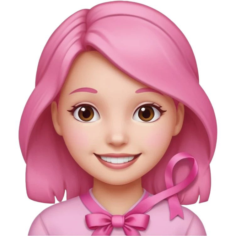 pink christmas girl with ribbon emoji