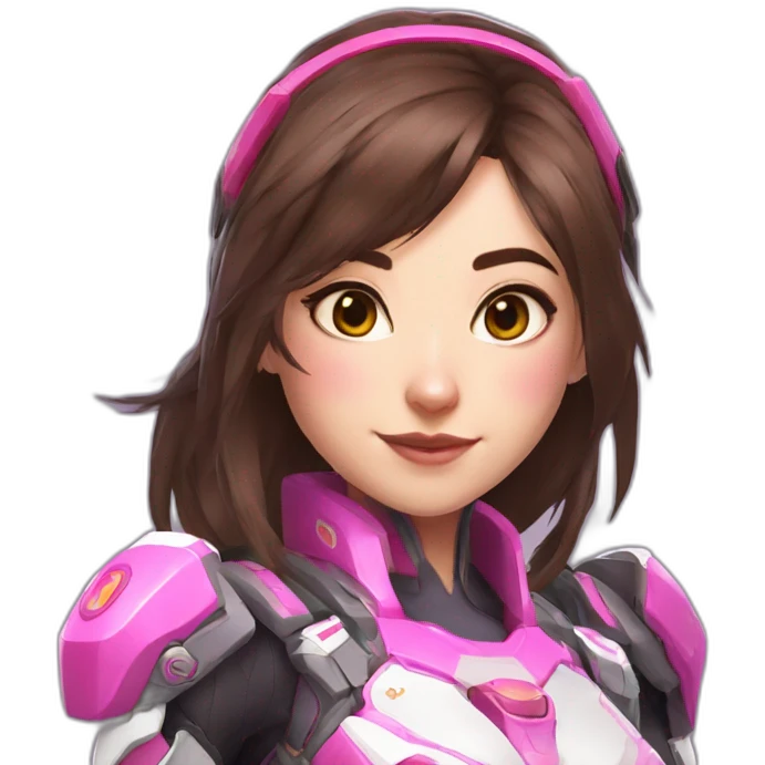 Dva from overwatch, girl gamer emoji