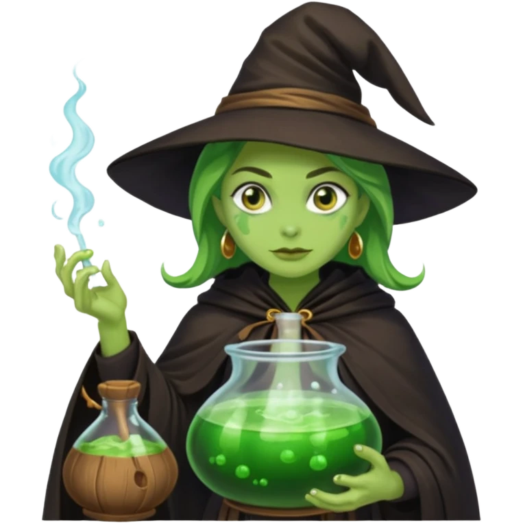 green witch cooking potion emoji