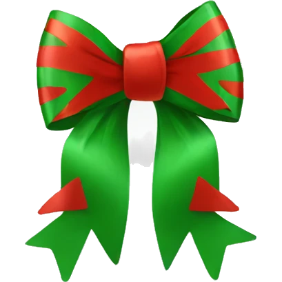 Christmas bow emoji