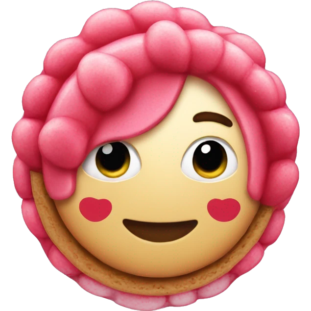 raspberry macaron emoji