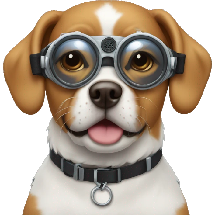 Dog wearing goggles  emoji