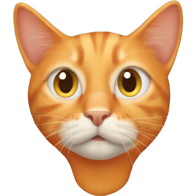 orange cat sniffing emoji
