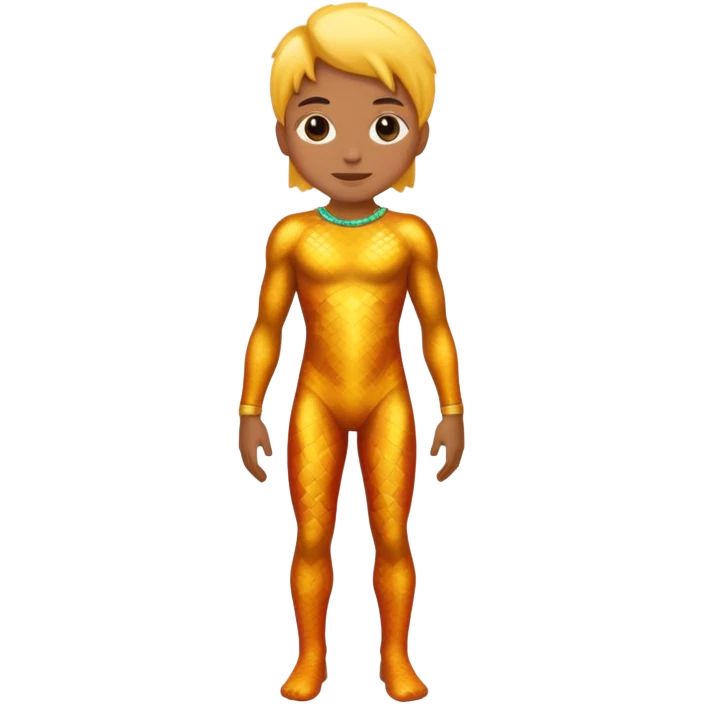 Abstract elemental colorful shiny exotic tropical La Creatura full body emoji