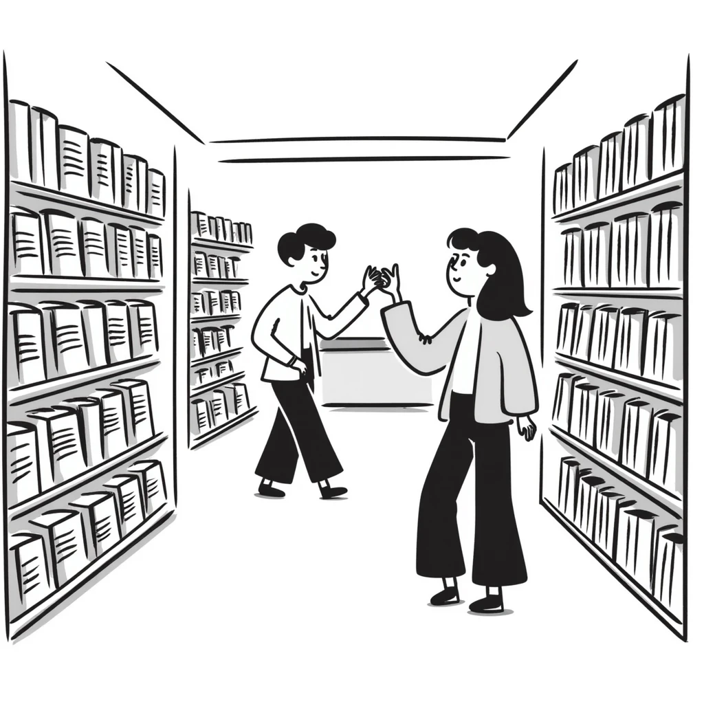 book store with shelves of books emoji