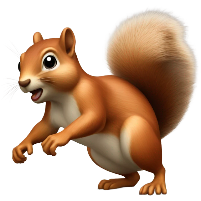 Squirrel racing with nuts emoji