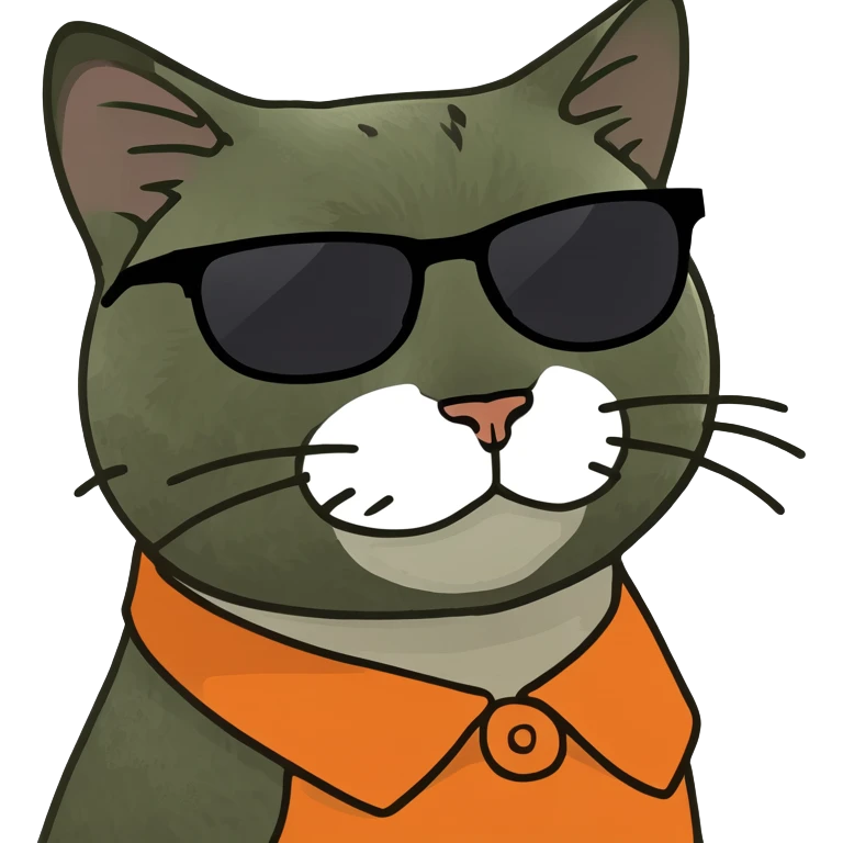 Cat with sunglasses emoji