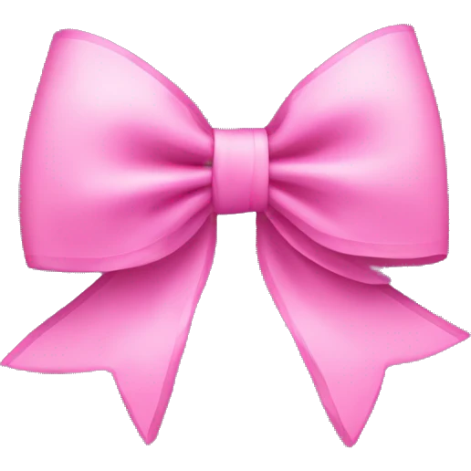 A coquette bow that’s pink emoji