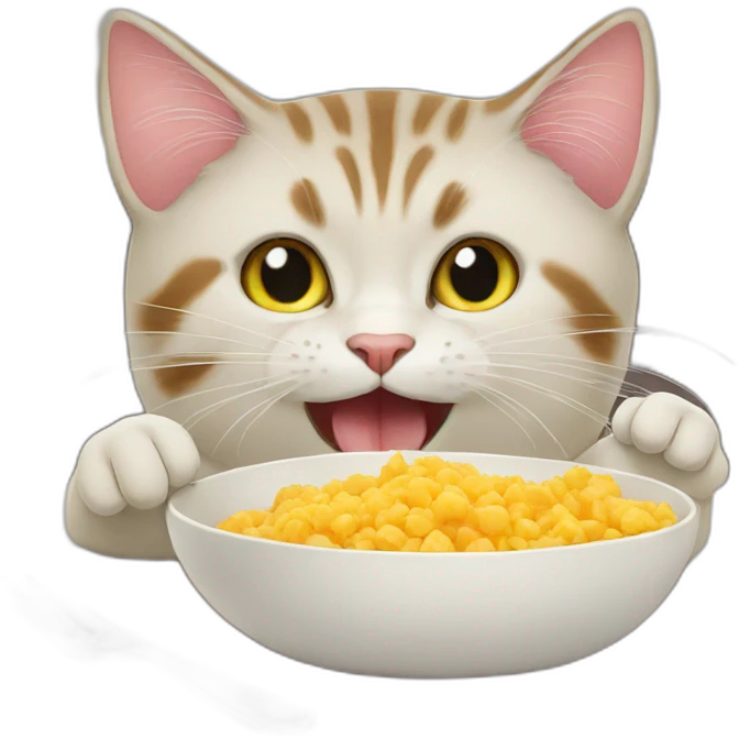Cat eating emoji